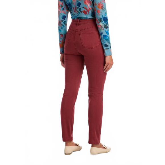 NEW FDJ suzanne straight leg denim in rust red - Picture 5 of 5